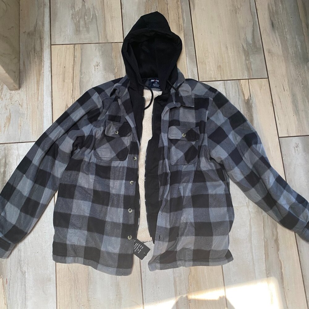 Men's SportsWear Thick Furry Flannet with Hood XL